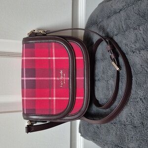 Kate Spade Leila Mini Flap Plaid Crossbody Bag